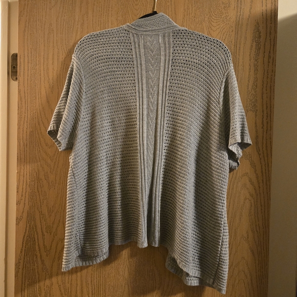 Croft & Barrow Gray Open-Front Cardigan - Picture 5 of 5